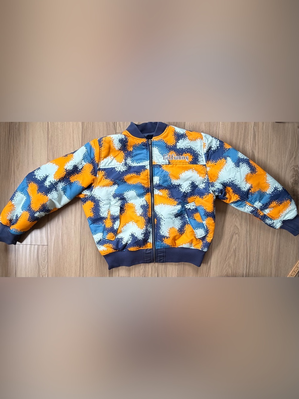 Gold Wang Tyler the Creater Spray Camouflage reversible bomber Jacket Sz L